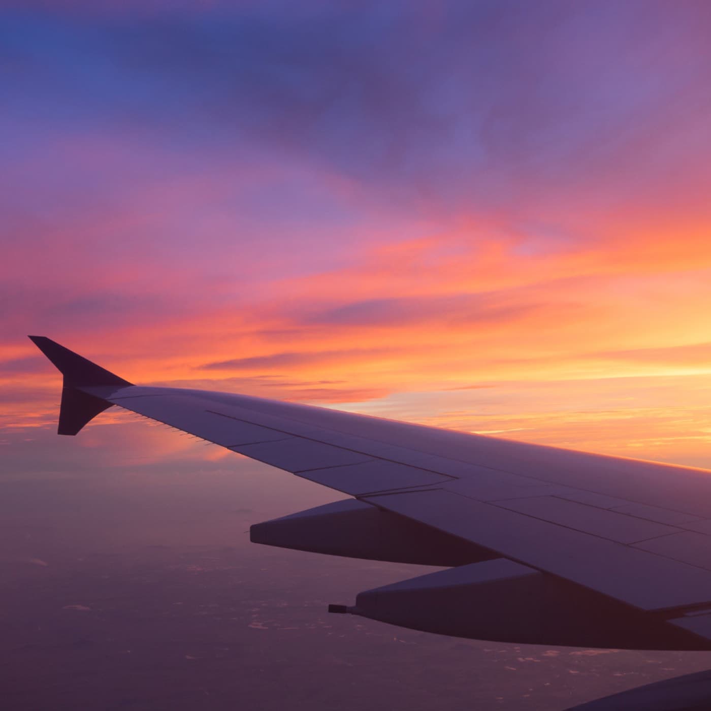 Airplane at Sunset